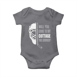 Will You Come To My Cottage This Summer Baby Onesie Retro LGBT Romance Hockey Fan TS10 Charcoal Print Your Wear