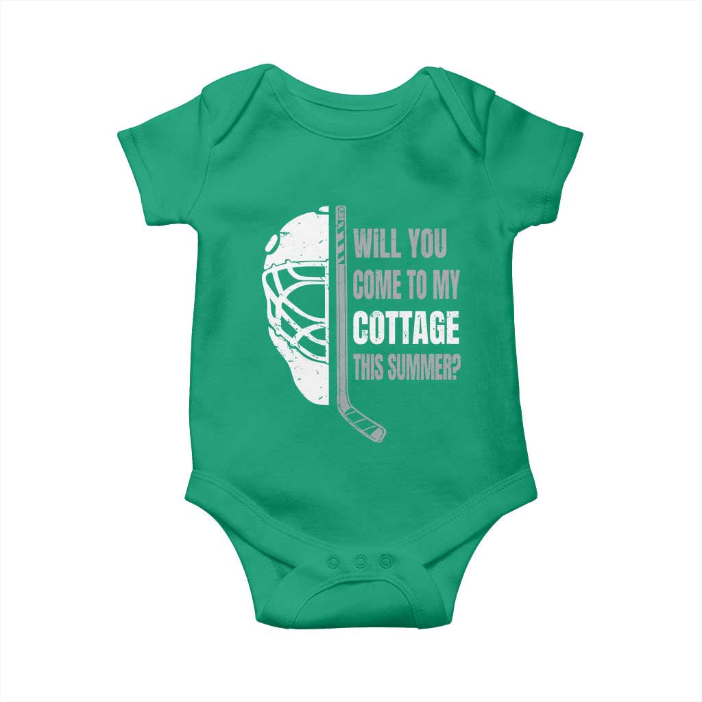 Will You Come To My Cottage This Summer Baby Onesie Retro LGBT Romance Hockey Fan TS10 Irish Green Print Your Wear