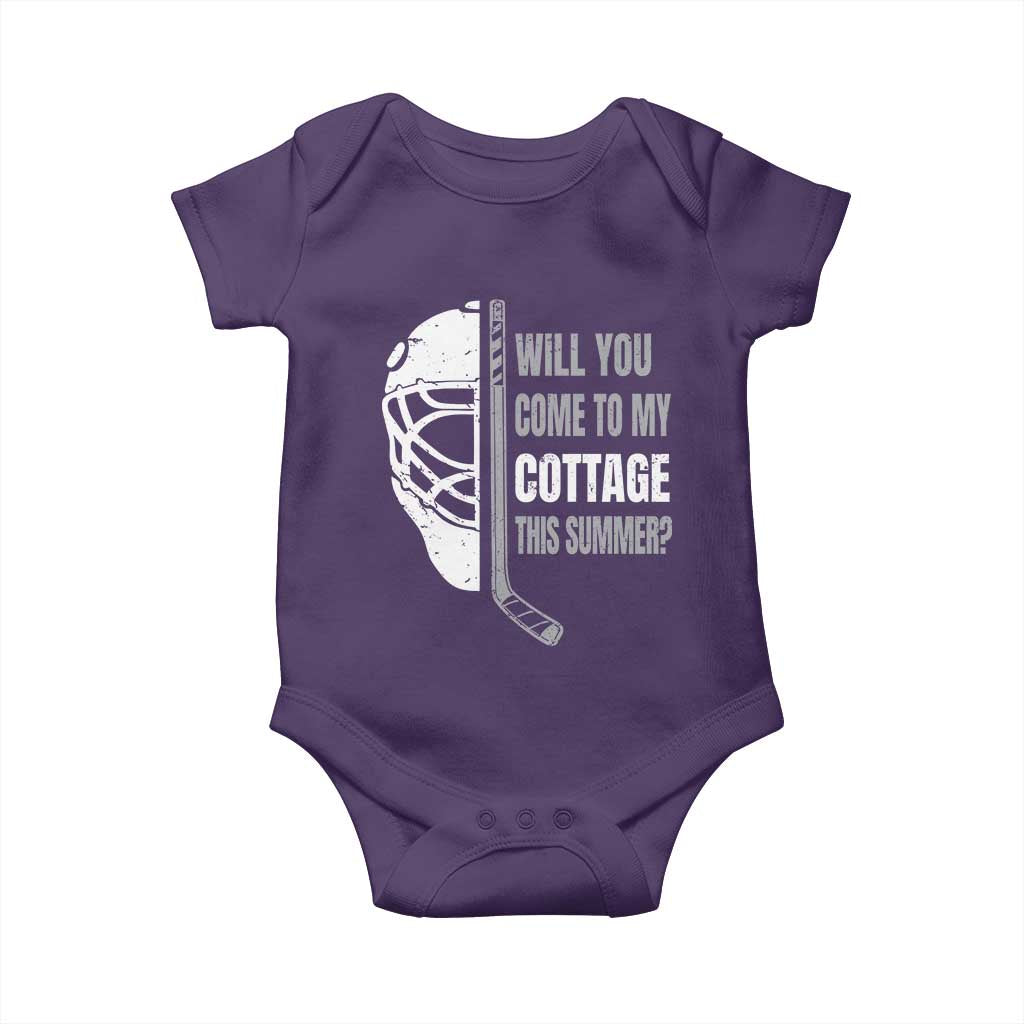 Will You Come To My Cottage This Summer Baby Onesie Retro LGBT Romance Hockey Fan TS10 Purple Print Your Wear