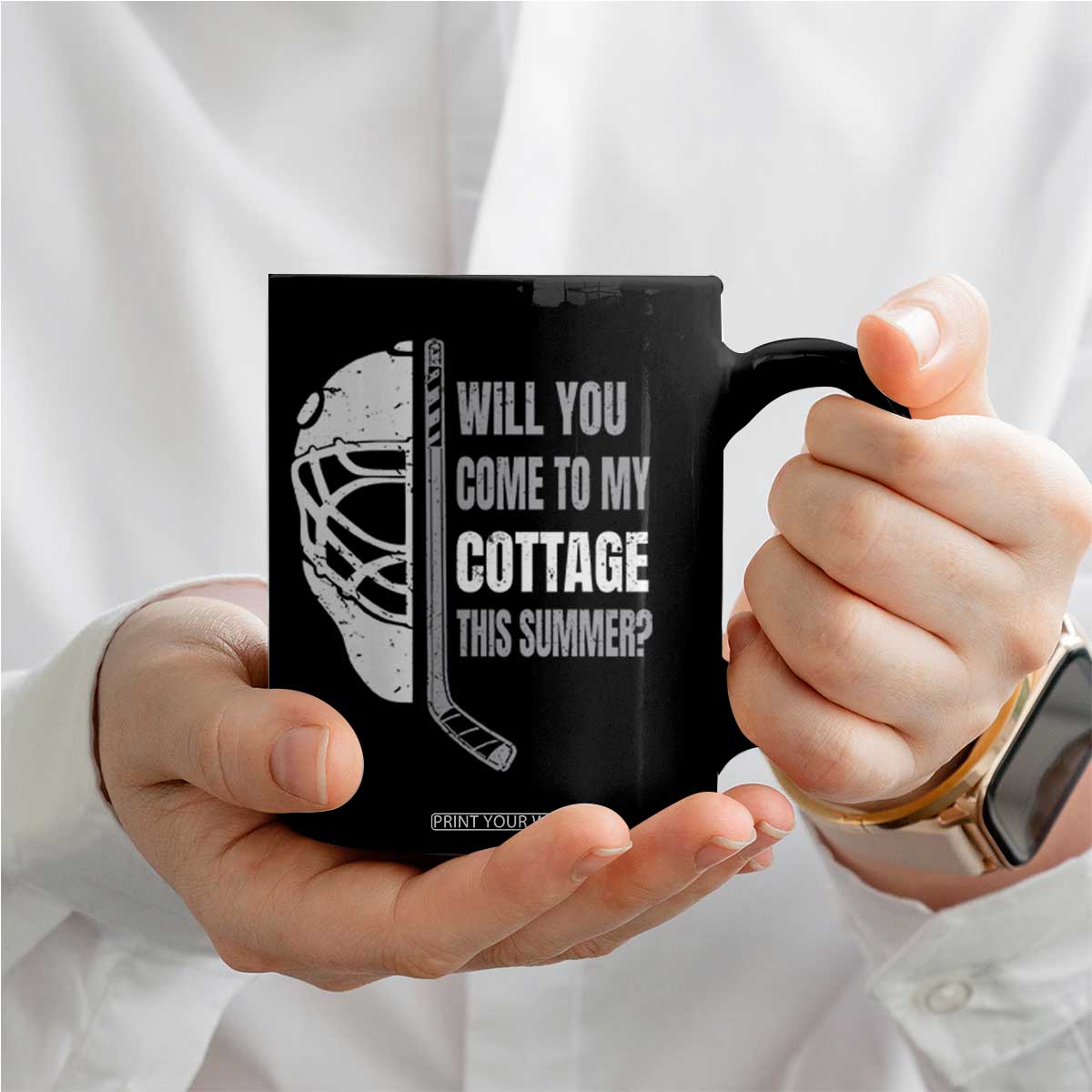 Will You Come To My Cottage This Summer Coffee Mug Retro LGBT Romance Hockey Fan TS10 Print Your Wear