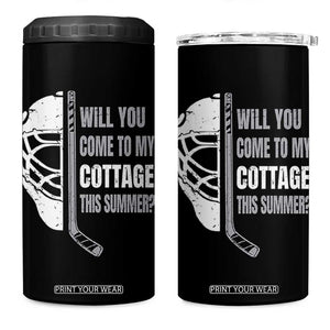 Will You Come To My Cottage This Summer 4 in 1 Can Cooler Tumbler Retro LGBT Romance Hockey Fan TS10 One Size: 16 oz Black Print Your Wear