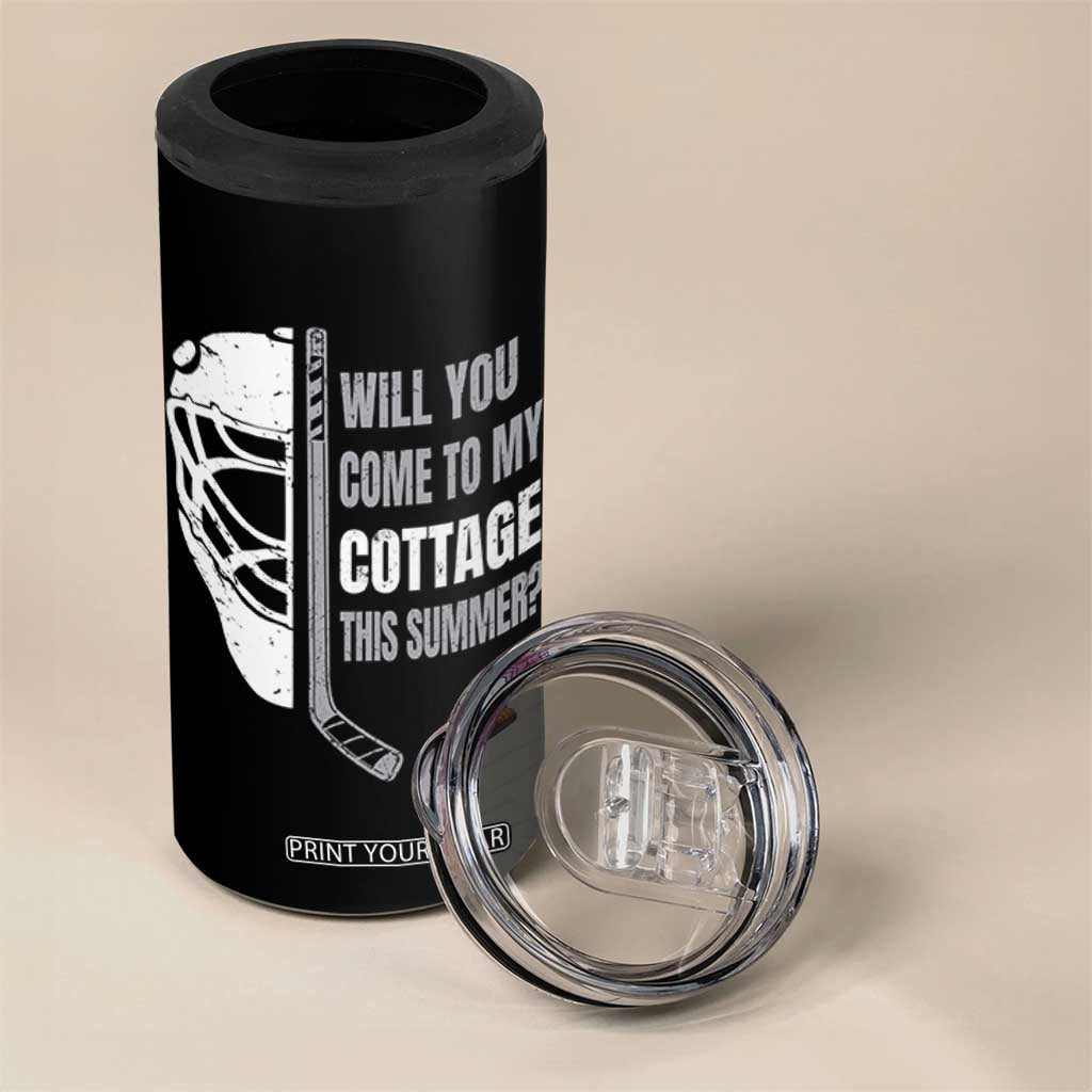 Will You Come To My Cottage This Summer 4 in 1 Can Cooler Tumbler Retro LGBT Romance Hockey Fan TS10 Print Your Wear