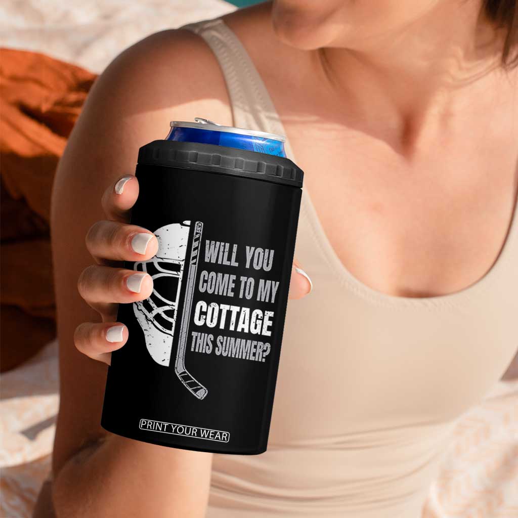 Will You Come To My Cottage This Summer 4 in 1 Can Cooler Tumbler Retro LGBT Romance Hockey Fan TS10 Print Your Wear