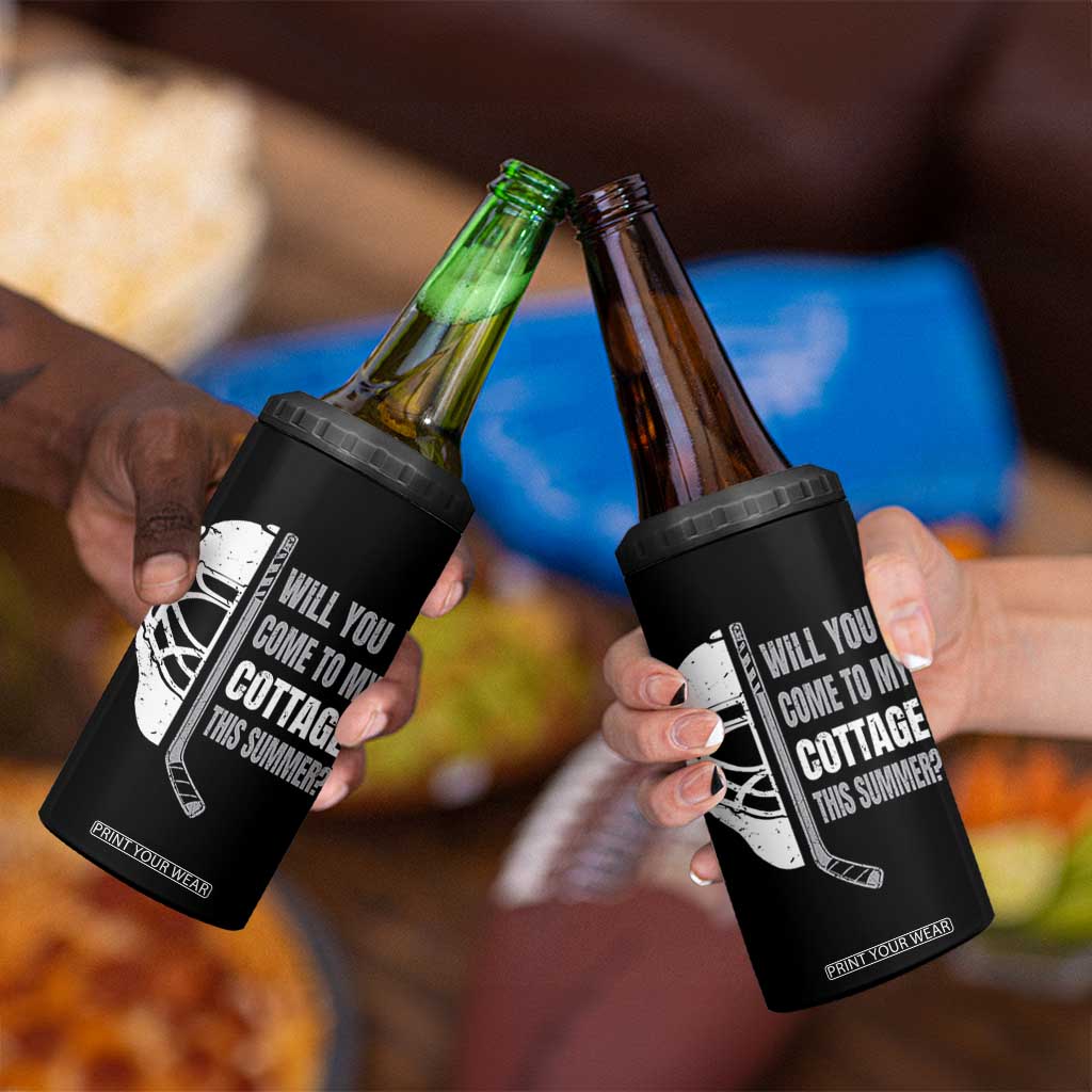 Will You Come To My Cottage This Summer 4 in 1 Can Cooler Tumbler Retro LGBT Romance Hockey Fan TS10 Print Your Wear