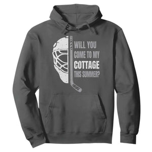 Will You Come To My Cottage This Summer Hoodie Retro LGBT Romance Hockey Fan TS10 Dark Heather Print Your Wear