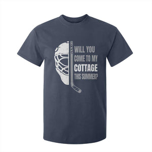 Will You Come To My Cottage This Summer T Shirt For Kid Retro LGBT Romance Hockey Fan TS10 Navy Print Your Wear