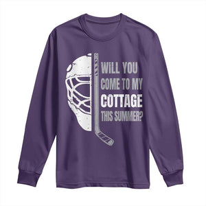 Will You Come To My Cottage This Summer Long Sleeve Shirt Retro LGBT Romance Hockey Fan TS10 Purple Print Your Wear