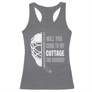 Will You Come To My Cottage This Summer Racerback Tank Top Retro LGBT Romance Hockey Fan TS10 Charcoal Print Your Wear