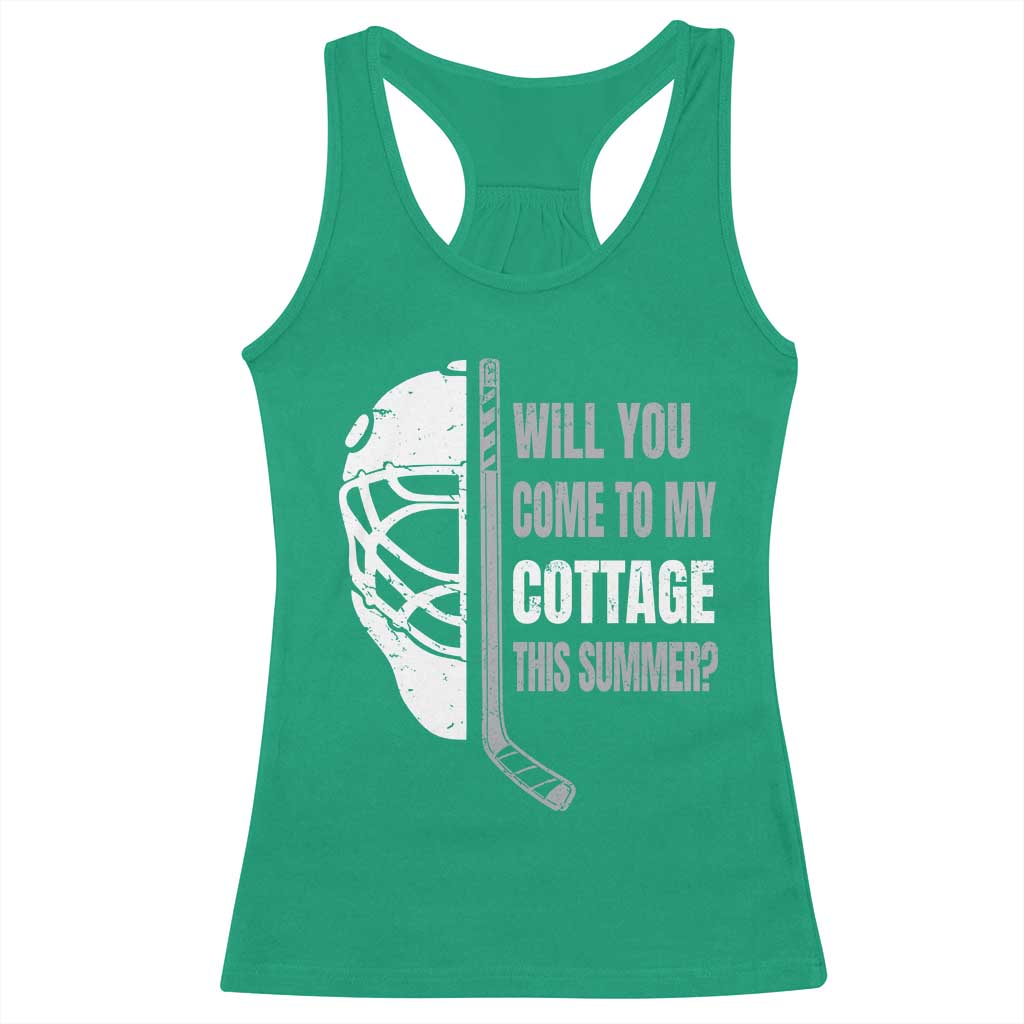 Will You Come To My Cottage This Summer Racerback Tank Top Retro LGBT Romance Hockey Fan TS10 Irish Green Print Your Wear