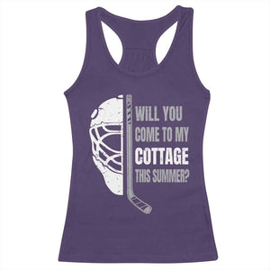 Will You Come To My Cottage This Summer Racerback Tank Top Retro LGBT Romance Hockey Fan TS10 Purple Print Your Wear