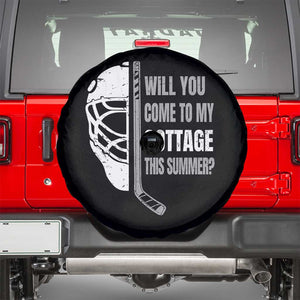 Will You Come To My Cottage This Summer Spare Tire Cover Retro LGBT Romance Hockey Fan TS10 Black Print Your Wear
