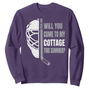 Will You Come To My Cottage This Summer Sweatshirt Retro LGBT Romance Hockey Fan TS10 Purple Print Your Wear