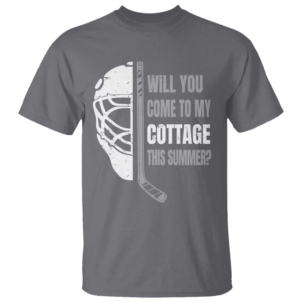Will You Come To My Cottage This Summer T Shirt Retro LGBT Romance Hockey Fan TS10 Charcoal Print Your Wear