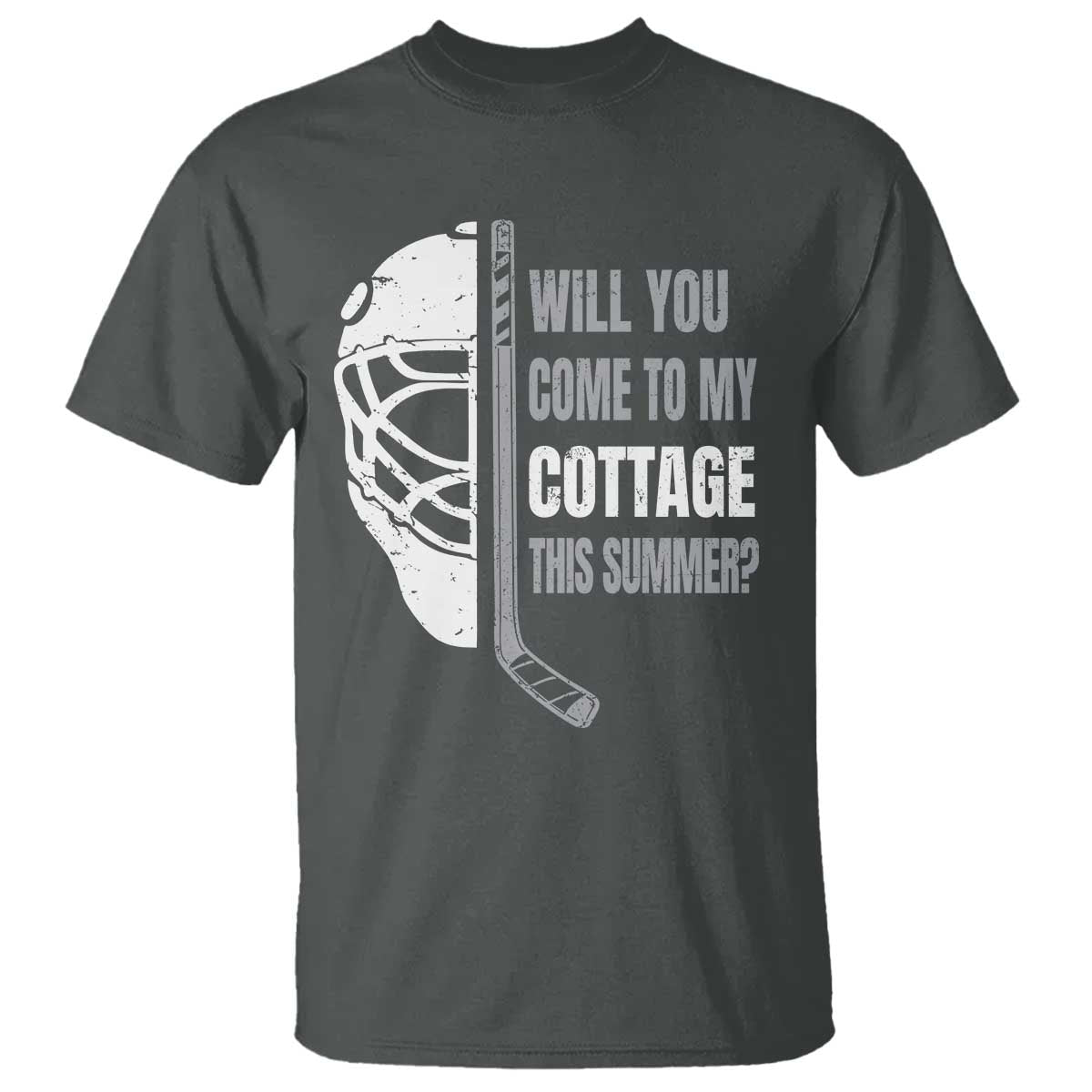 Will You Come To My Cottage This Summer T Shirt Retro LGBT Romance Hockey Fan TS10 Dark Heather Print Your Wear