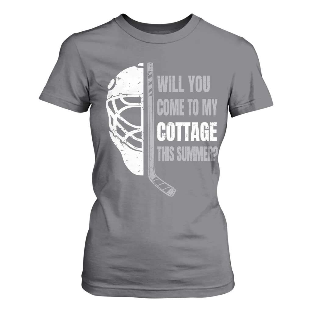 Will You Come To My Cottage This Summer T Shirt For Women Retro LGBT Romance Hockey Fan TS10 Charcoal Print Your Wear