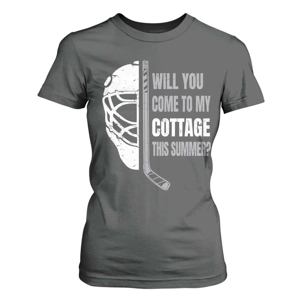 Will You Come To My Cottage This Summer T Shirt For Women Retro LGBT Romance Hockey Fan TS10 Dark Heather Print Your Wear