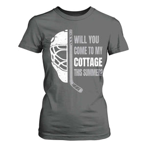 Will You Come To My Cottage This Summer T Shirt For Women Retro LGBT Romance Hockey Fan TS10 Dark Heather Print Your Wear