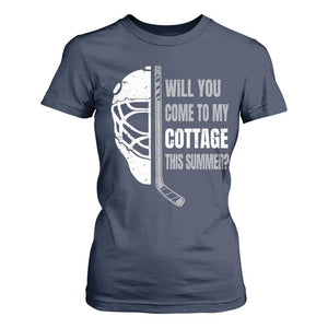 Will You Come To My Cottage This Summer T Shirt For Women Retro LGBT Romance Hockey Fan TS10 Navy Print Your Wear
