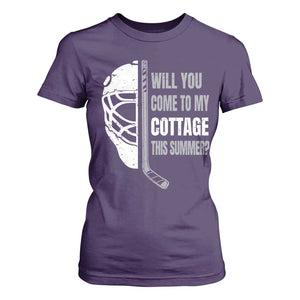 Will You Come To My Cottage This Summer T Shirt For Women Retro LGBT Romance Hockey Fan TS10 Purple Print Your Wear