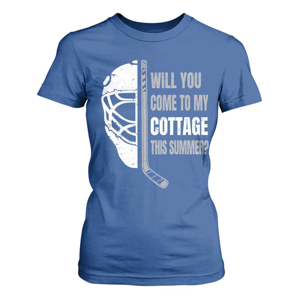 Will You Come To My Cottage This Summer T Shirt For Women Retro LGBT Romance Hockey Fan TS10 Royal Blue Print Your Wear