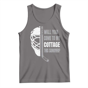 Will You Come To My Cottage This Summer Tank Top Retro LGBT Romance Hockey Fan TS10 Deep Heather Print Your Wear