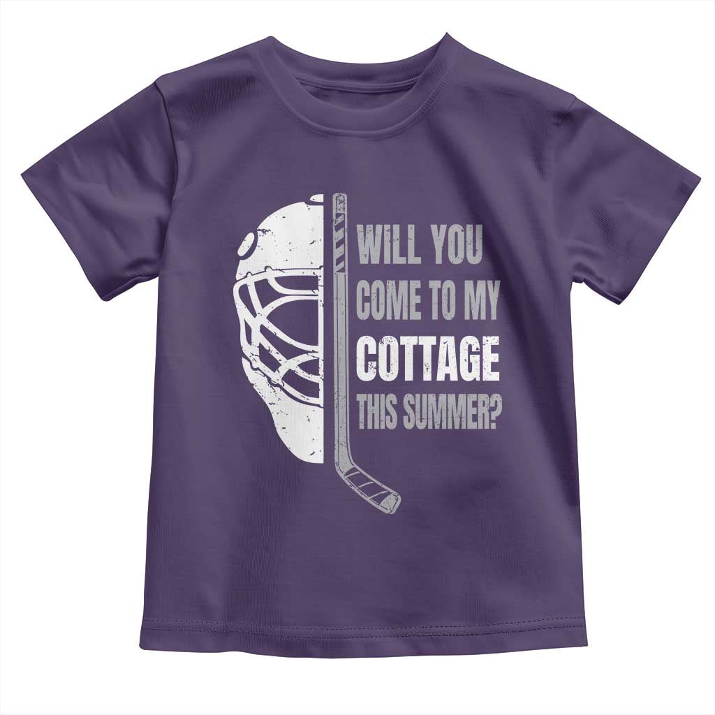 Will You Come To My Cottage This Summer Toddler T Shirt Retro LGBT Romance Hockey Fan TS10 Purple Print Your Wear