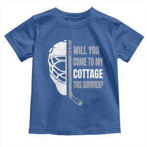 Will You Come To My Cottage This Summer Toddler T Shirt Retro LGBT Romance Hockey Fan TS10 Royal Blue Print Your Wear