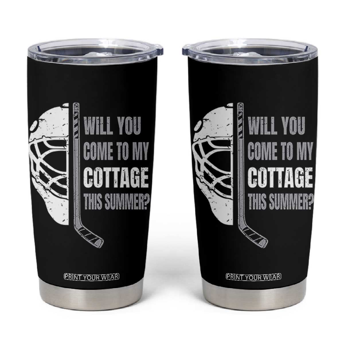 Will You Come To My Cottage This Summer Tumbler Cup Retro LGBT Romance Hockey Fan TS10 Black Print Your Wear