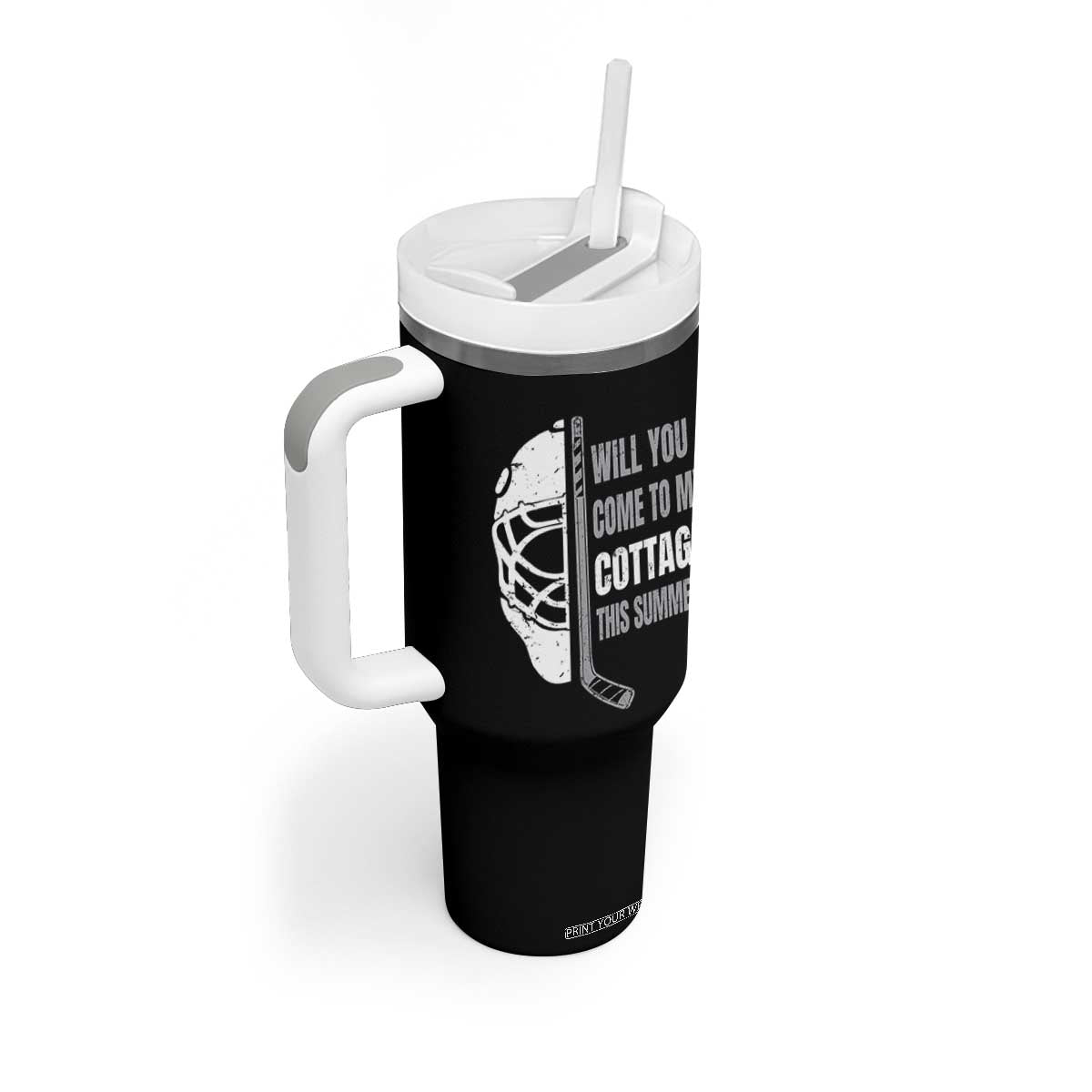 Will You Come To My Cottage This Summer Tumbler With Handle Retro LGBT Romance Hockey Fan TS10 Print Your Wear