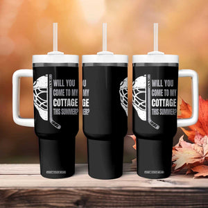Will You Come To My Cottage This Summer Tumbler With Handle Retro LGBT Romance Hockey Fan TS10 Print Your Wear