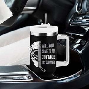 Will You Come To My Cottage This Summer Tumbler With Handle Retro LGBT Romance Hockey Fan TS10 Print Your Wear