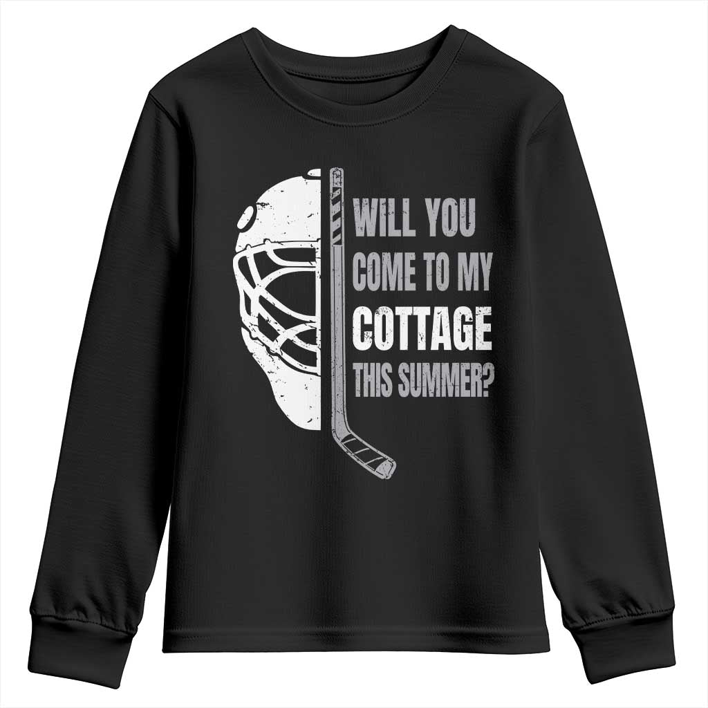 Will You Come To My Cottage This Summer Youth Sweatshirt Retro LGBT Romance Hockey Fan TS10 Black Print Your Wear