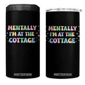 LGBT Romance Hockey 4 in 1 Can Cooler Tumbler Mentally Im At The Cottage Team Hollanov Fan TS10 One Size: 16 oz Black Print Your Wear