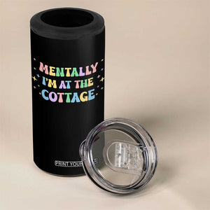 LGBT Romance Hockey 4 in 1 Can Cooler Tumbler Mentally Im At The Cottage Team Hollanov Fan TS10 Print Your Wear
