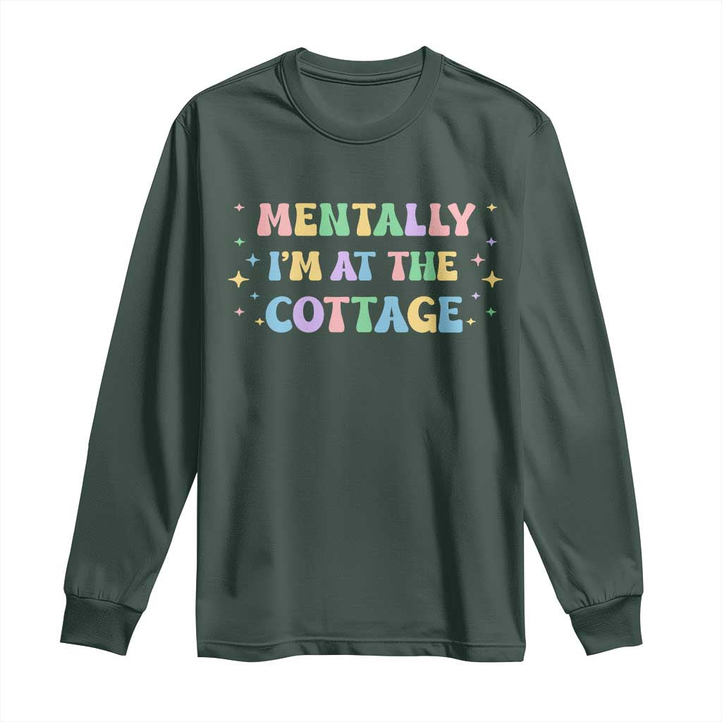 LGBT Romance Hockey Long Sleeve Shirt Mentally Im At The Cottage Team Hollanov Fan TS10 Dark Forest Green Print Your Wear