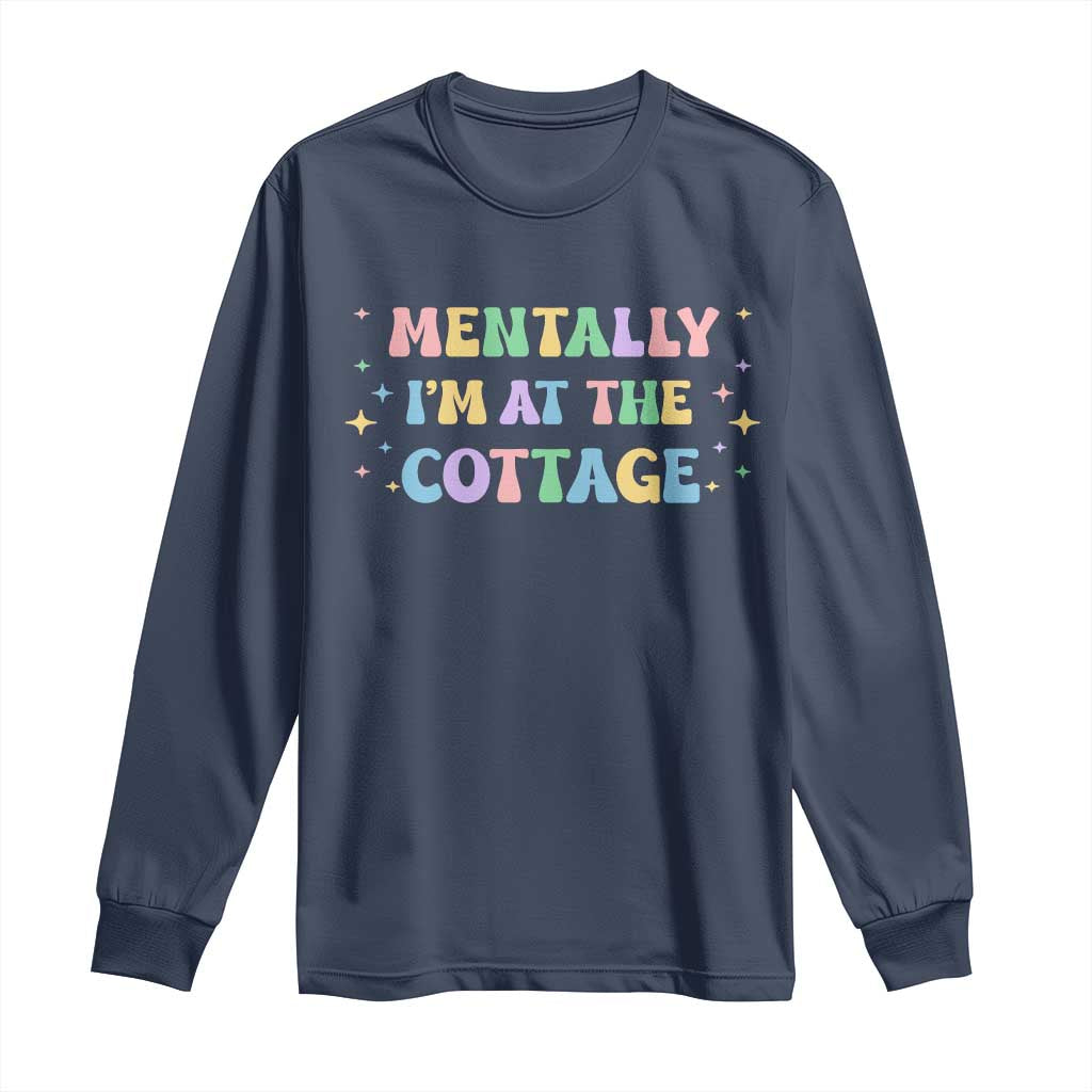 LGBT Romance Hockey Long Sleeve Shirt Mentally Im At The Cottage Team Hollanov Fan TS10 Navy Print Your Wear