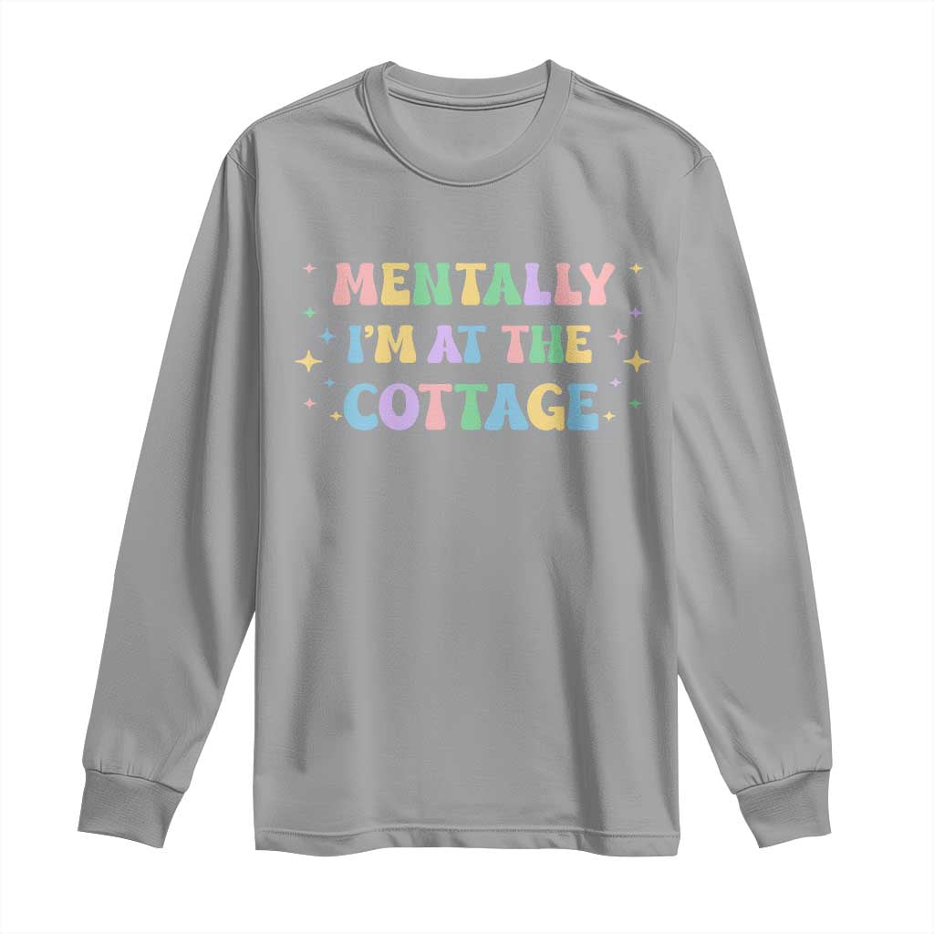 LGBT Romance Hockey Long Sleeve Shirt Mentally Im At The Cottage Team Hollanov Fan TS10 Sport Gray Print Your Wear