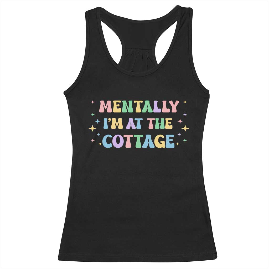 LGBT Romance Hockey Racerback Tank Top Mentally Im At The Cottage Team Hollanov Fan TS10 Black Print Your Wear