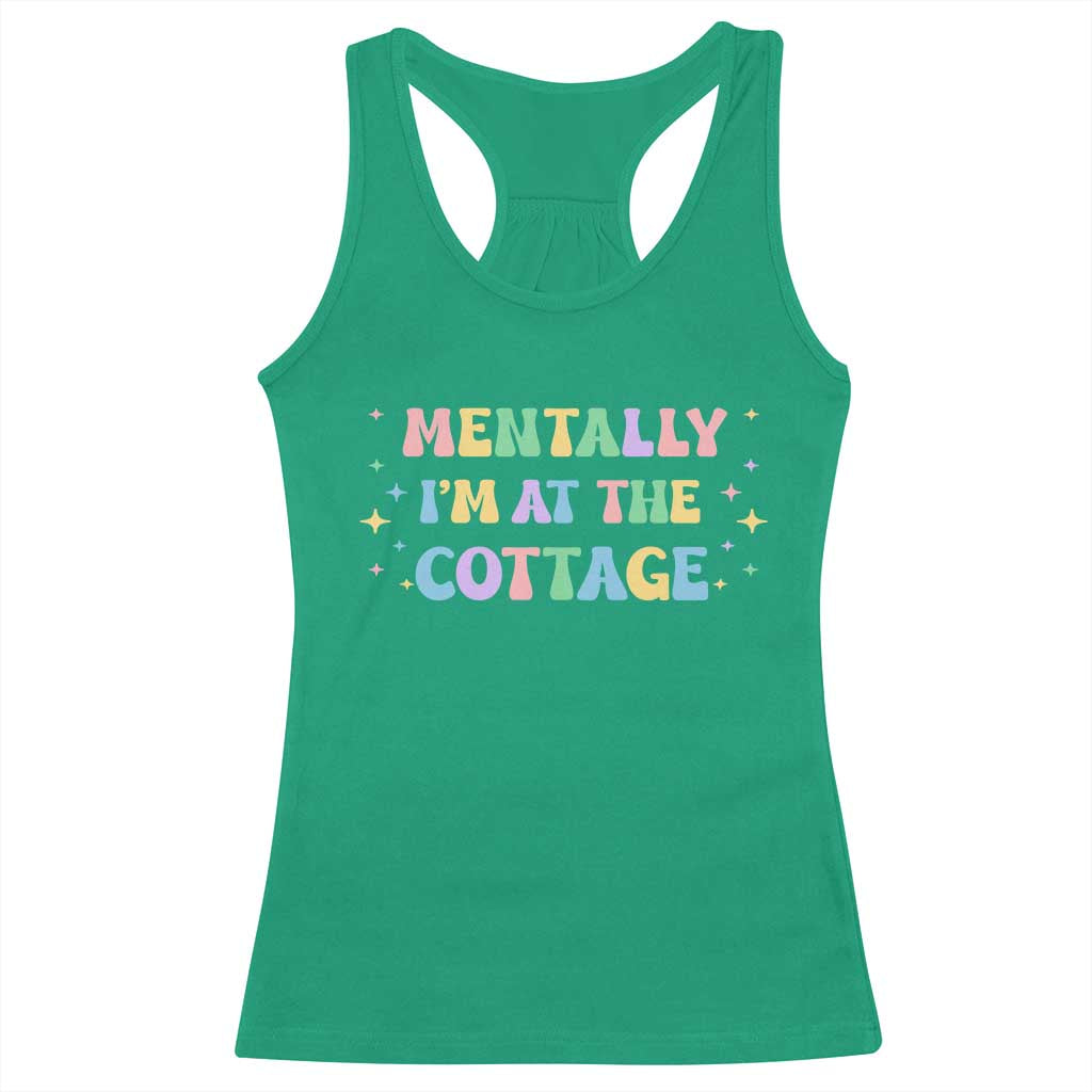 LGBT Romance Hockey Racerback Tank Top Mentally Im At The Cottage Team Hollanov Fan TS10 Irish Green Print Your Wear