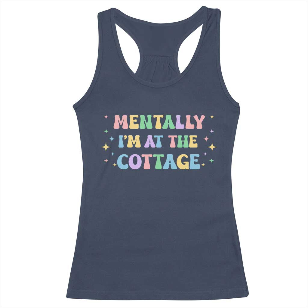 LGBT Romance Hockey Racerback Tank Top Mentally Im At The Cottage Team Hollanov Fan TS10 Navy Print Your Wear