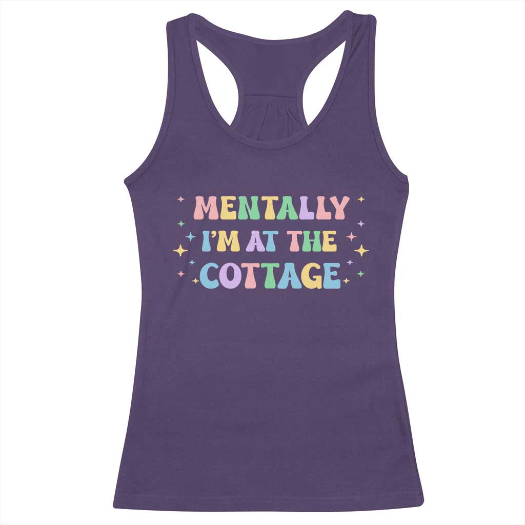 LGBT Romance Hockey Racerback Tank Top Mentally Im At The Cottage Team Hollanov Fan TS10 Purple Print Your Wear