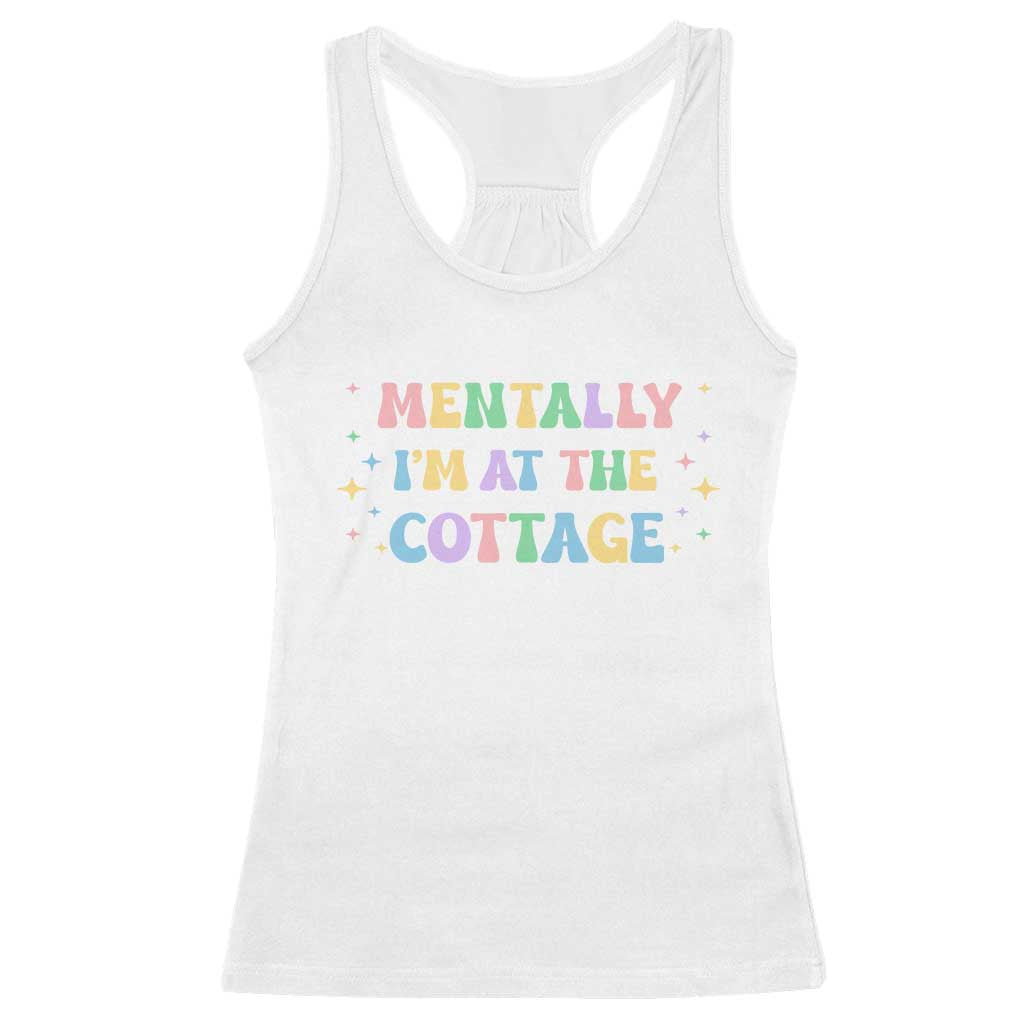 LGBT Romance Hockey Racerback Tank Top Mentally Im At The Cottage Team Hollanov Fan TS10 White Print Your Wear