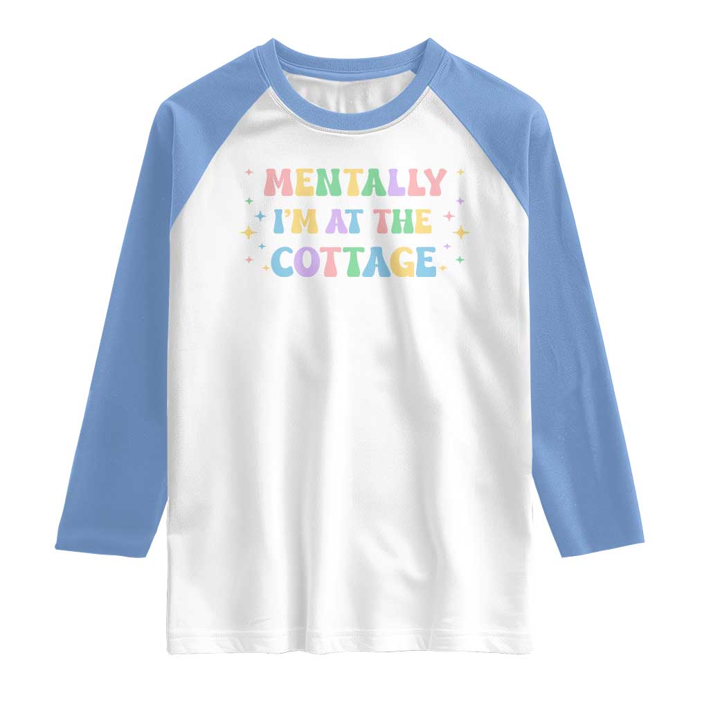 LGBT Romance Hockey Raglan Shirt Mentally Im At The Cottage Team Hollanov Fan TS10 White Carolina Blue Print Your Wear