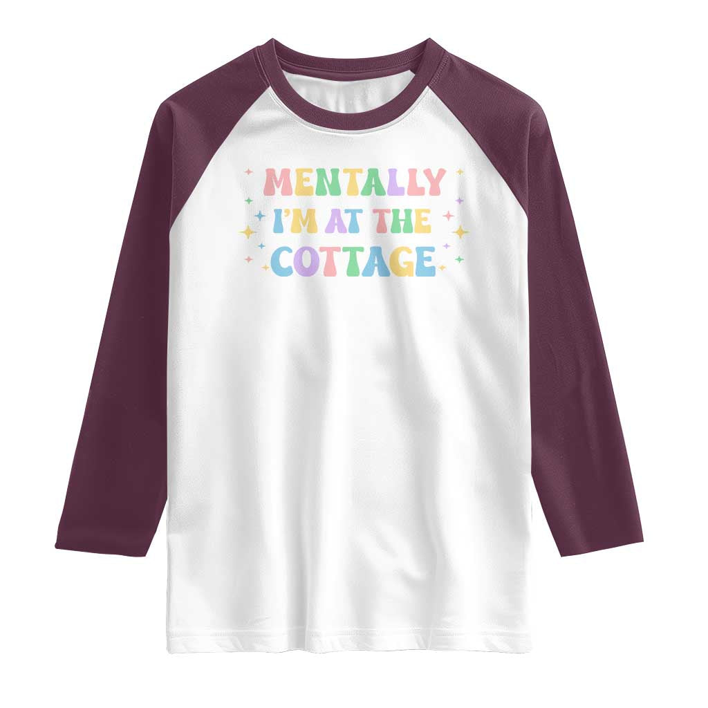 LGBT Romance Hockey Raglan Shirt Mentally Im At The Cottage Team Hollanov Fan TS10 White Maroon Print Your Wear