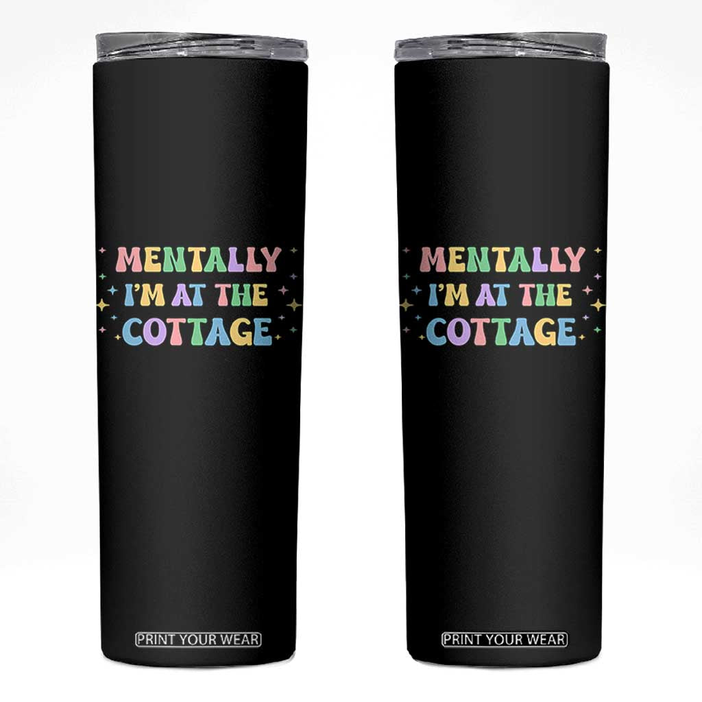 LGBT Romance Hockey Skinny Tumbler Mentally Im At The Cottage Team Hollanov Fan TS10 Black Print Your Wear