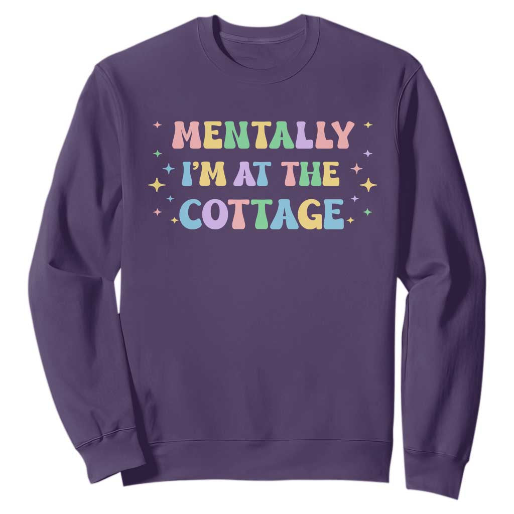 LGBT Romance Hockey Sweatshirt Mentally Im At The Cottage Team Hollanov Fan TS10 Purple Print Your Wear