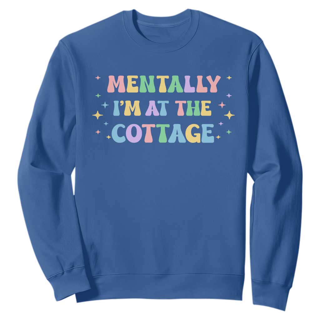 LGBT Romance Hockey Sweatshirt Mentally Im At The Cottage Team Hollanov Fan TS10 Royal Blue Print Your Wear
