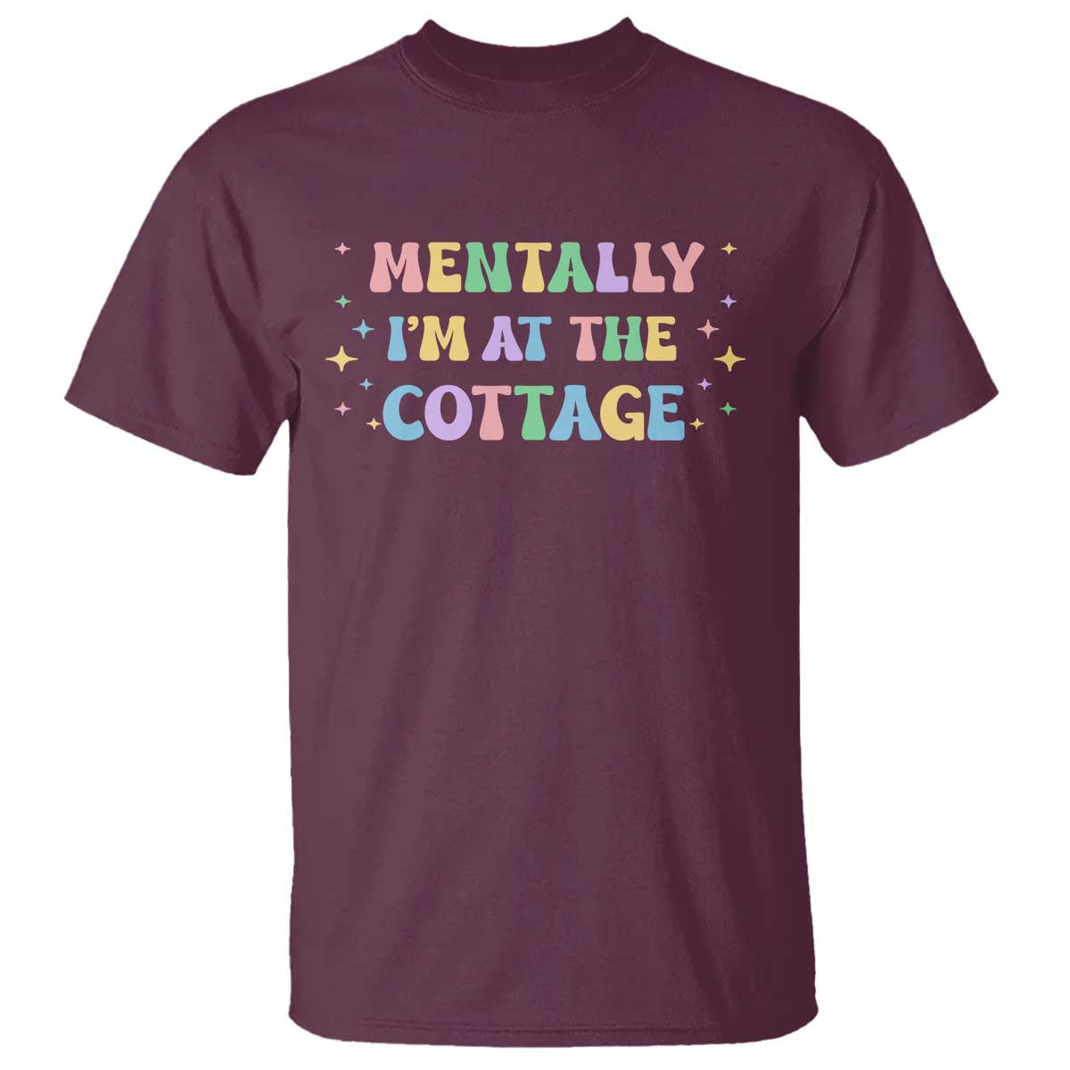 LGBT Romance Hockey T Shirt Mentally Im At The Cottage Team Hollanov Fan TS10 Maroon Print Your Wear