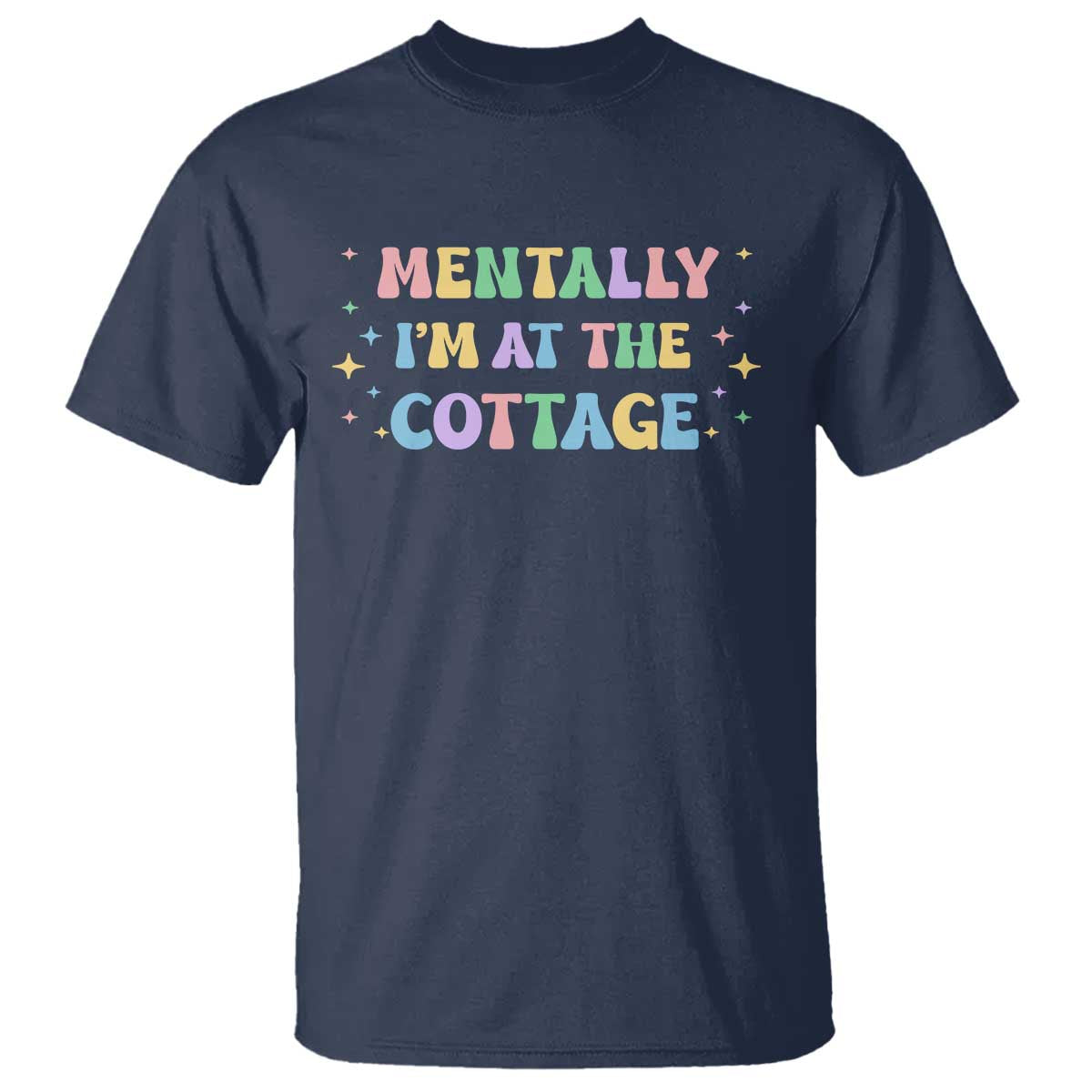 LGBT Romance Hockey T Shirt Mentally Im At The Cottage Team Hollanov Fan TS10 Navy Print Your Wear