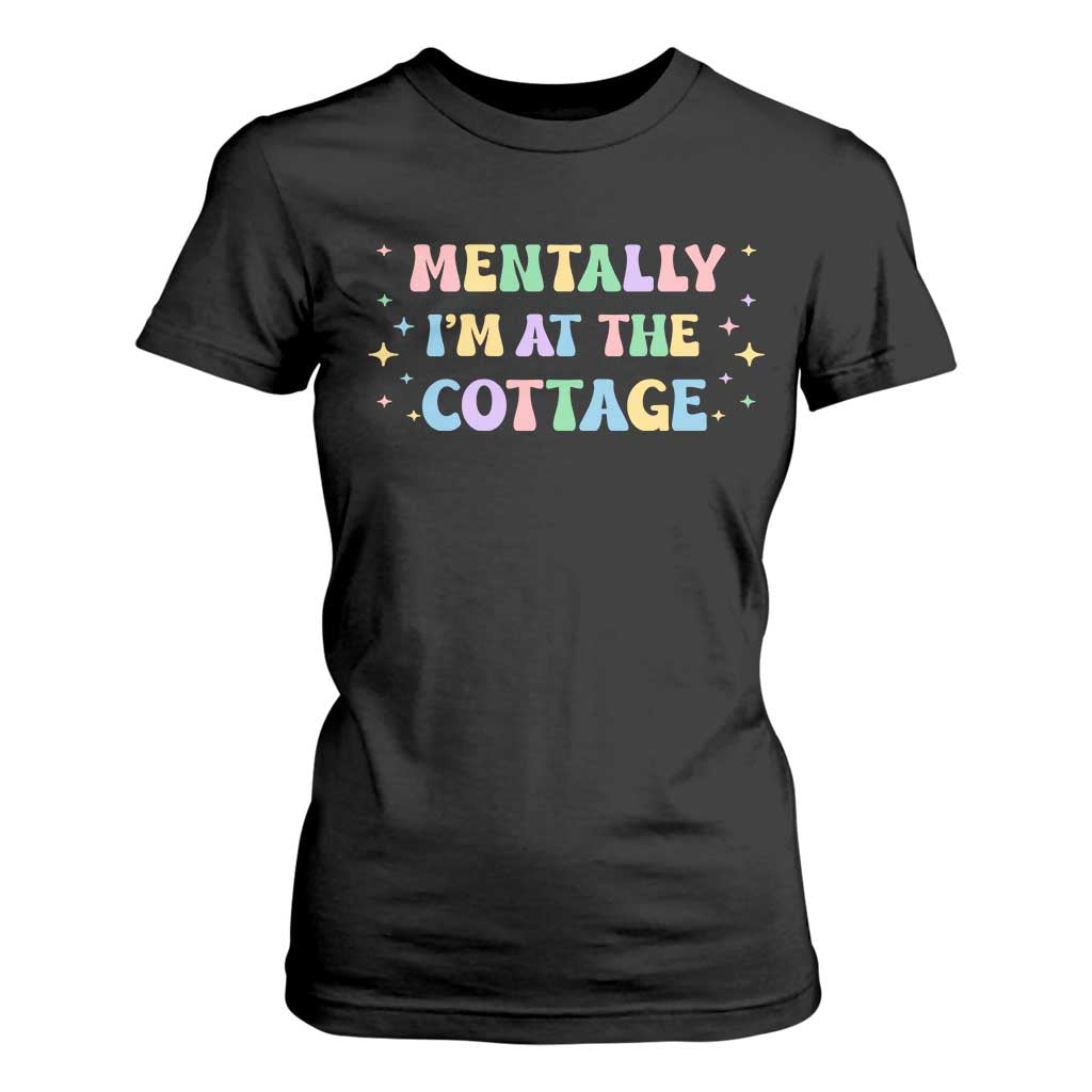 LGBT Romance Hockey T Shirt For Women Mentally Im At The Cottage Team Hollanov Fan TS10 Black Print Your Wear